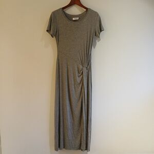 Bailey 44 Ruched T Shirt Maxi Dress Size Petite Med Gray Jersey Anthropologie